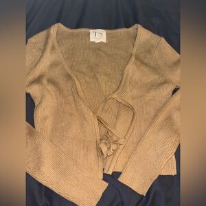 Front Tie Long Sleeve Top M